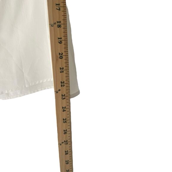 Lulumari Women's Size Large White Floral Formal Party Lace Detail Blouse - Picture 10 of 10